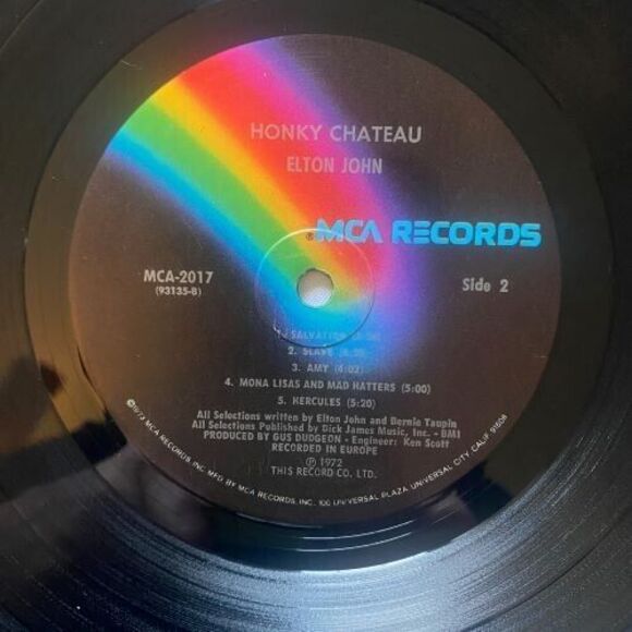 Elton John Honky Chateau Vinyl MCA-2017 Copyright 1972 - Picture 6 of 8